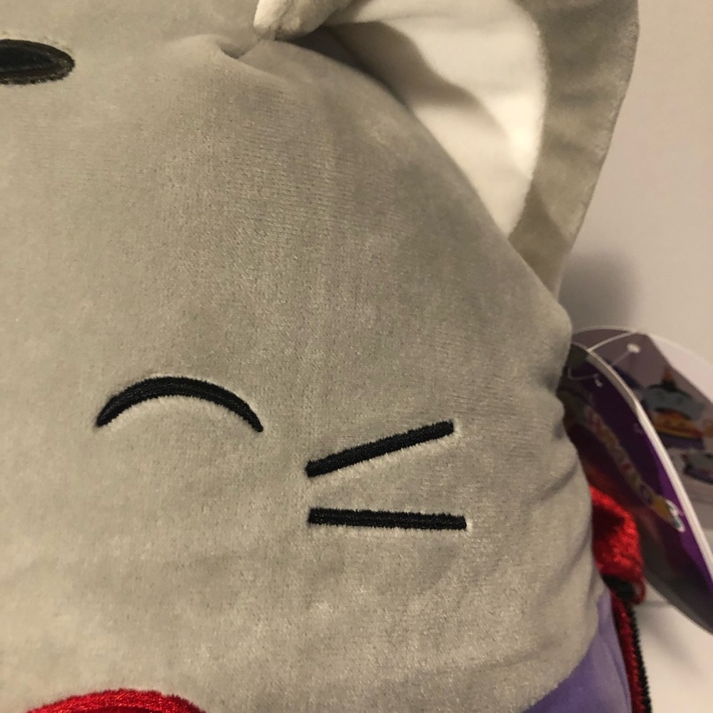 Kelly Toys Squishmallows 13" Tally Cat Halloween Vampire Purple Grey c. 2021 - Picture 7 of 17